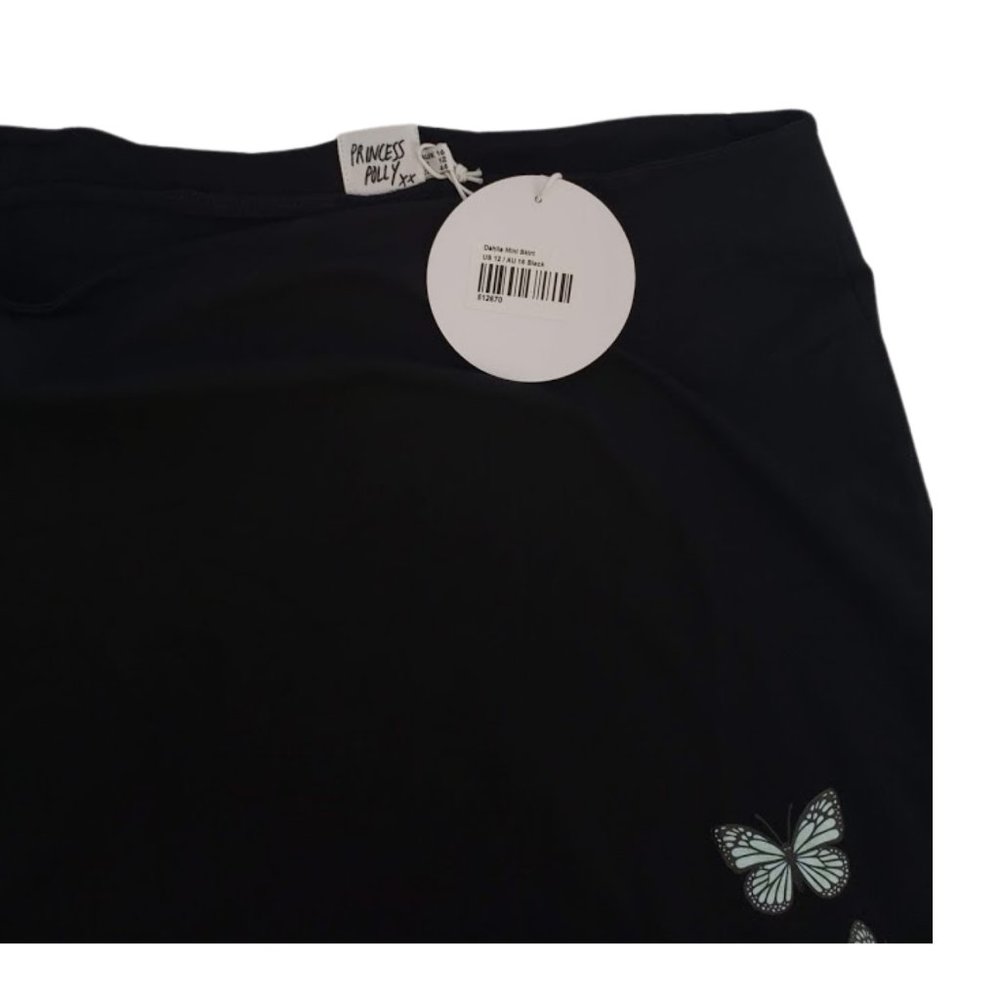 NEW Princess Polly Dahlia Mini Skirt Black, Sizes 8, 10 & 12 - Picture 8 of 13